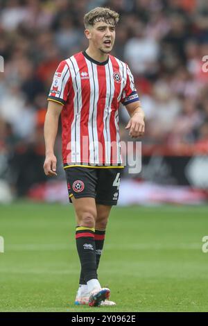 Oliver Arblaster von Sheffield United während des Sky Bet Championship Matches Sheffield United gegen Watford in Bramall Lane, Sheffield, Vereinigtes Königreich, 1. September 2024 (Foto: Alfie Cosgrove/News Images) Stockfoto