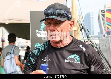 Barcelona, Spanien. September 2024. Grant Dalton während des America's Cup - Louis Vuitton Cup - Round Robin 1 & 2, Segelrennen in Barcelona, Spanien, 01. September 2024 Credit: Independent Photo Agency Srl/Alamy Live News Stockfoto