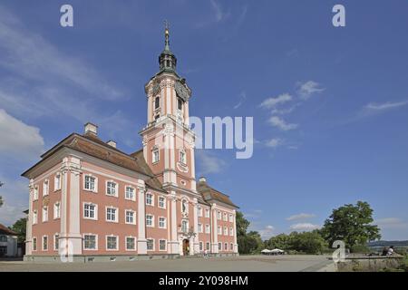 Barockbasilika, Wallfahrtskirche, Seeblick, Birnau, Uhldingen-Mühlhofen, Obersee, Bodensee, Bodenseeraum, Baden-Württemberg, Deutschland Stockfoto