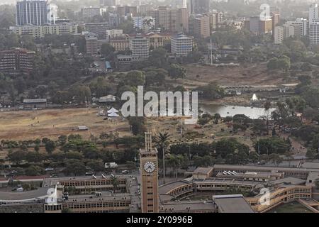 Stadtbild von hohen Gebäude in Nairobi, Kenia Stockfoto