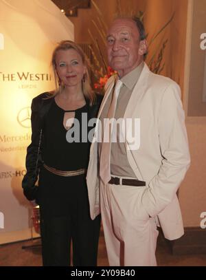 Schauspieler Michael Mendl und Freundin Gesine Friedmann 7. GRK Golf Charity Masters 2014 Leipzig, Schauspieler Michael Mendl und Freundin Gesine Friedmann 7 Stockfoto