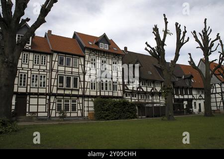 Häuser auf dem Friedhof in Lemgo Stockfoto