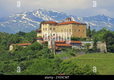 Schloss Saluzzo della Manta 01 Stockfoto