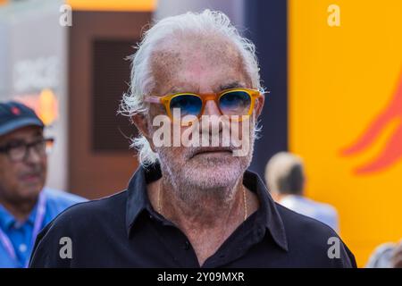 Autodromo di Monza, Monza, Italien. 1. September 2024; Flavio Briatore im Fahrerlager während des Grand Prix der Formel 1. Credit: Jay Hirano/AFLO/Alamy Live News Stockfoto