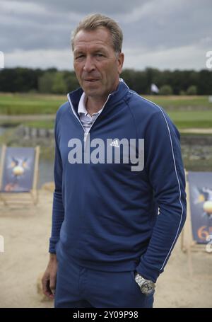 Ehemaliger Fußballtorhüter Andreas Koepke beim 7. GRK Golf Charity Masters 2014 in Leipzig Stockfoto