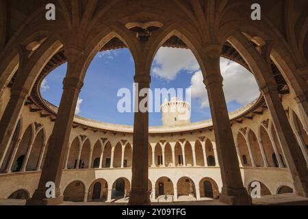 Castillo de Bellver - siglo. XIV-, Palma de mallorca. Mallorca. Islas Baleares. Espana Stockfoto