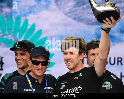 Peter Burling Steuermann / Kapitän von Taihoro / Emirates Team Neuseeland. ETNZ ist der Verteidiger des America’s Cup in dieser 37. Ausgabe der Veranstaltung. Stockfoto