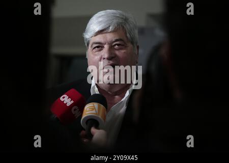 Sao Paulo, Brasilien. September 2024. SP - SAO PAULO - 09/01/2024 - SAO PAULO, WAHLDEBATTE, TV GAZETA - Jose Luiz Datena (PSDB) bei seiner Ankunft bei der von TV Gazeta am Sonntagabend (01) geförderten Debatte. Foto: Suamy Beydoun/AGIF Credit: AGIF/Alamy Live News Stockfoto