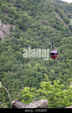 Seilbahn von Thale zum Hexentanzplatz (Harz) Stockfoto