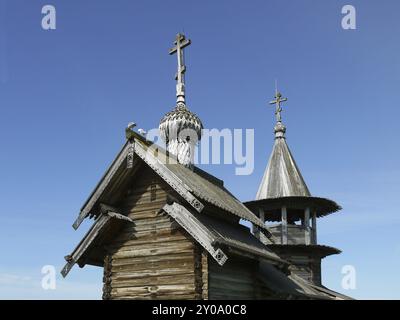 Kapelle des Erzengels Michael auf Kizhi. Die Kapelle des Erzengels Michael Kizhi ist eine Insel im See Onega in der Republik Karelien, Russland, EUR Stockfoto