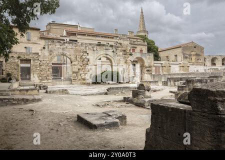 Römisches Amphitheater in Arles, Südfrankreich Stockfoto