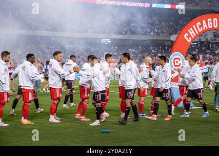 08-31-2024 MLS Chicago Fire FC gegen Inter Miami CF Spiel Soldier Field, Chicago Stockfoto