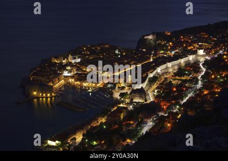 Dubrovnik Nacht, Dubrovnik Nacht 01 Stockfoto