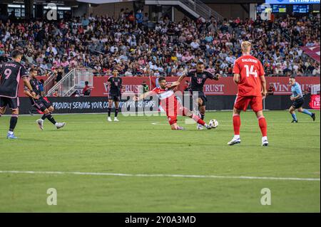 08-31-2024 MLS Chicago Fire FC gegen Inter Miami CF Spiel Soldier Field, Chicago Stockfoto