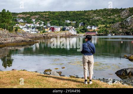 Malerisches Fischerdorf in Brigus, Neufundland & Labrador, Kanada Stockfoto