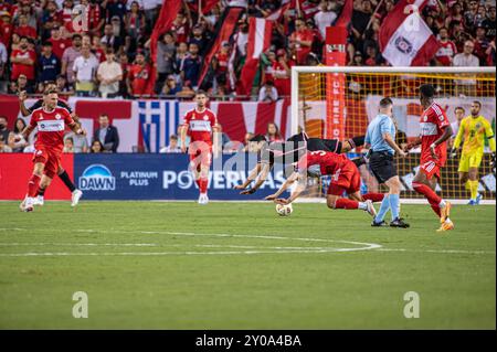 08-31-2024 MLS Chicago Fire FC gegen Inter Miami CF Spiel Soldier Field, Chicago Stockfoto