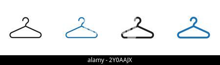 Hängersymbol lineares Vektorgrafik Zeichen oder Symbolsatz für Web-App-ui Stock Vektor