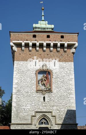 Krakau, Polen, 19. September: St. Florian's Gate Tower, Krakau, Polen am 19. September 2014, Europa Stockfoto