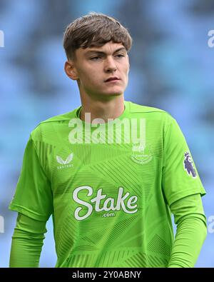 Manchester, Großbritannien. September 2024. George Pickford of Everton während des U23-Spiels Manchester City gegen Everton im Joie Stadium, Manchester, United Kingdom, 1. September 2024 (Foto: Cody Froggatt/News Images) in Manchester, United Kingdom am 1. September 2024. (Foto: Cody Froggatt/News Images/SIPA USA) Credit: SIPA USA/Alamy Live News Stockfoto