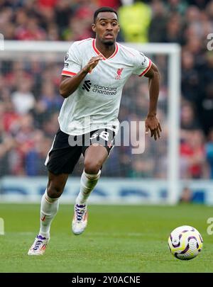 Manchester, Großbritannien. September 2024. Ryan Gravenberch aus Liverpool während des Premier League-Spiels in Old Trafford, Manchester. Der Bildnachweis sollte lauten: Andrew Yates/Sportimage Credit: Sportimage Ltd/Alamy Live News Stockfoto