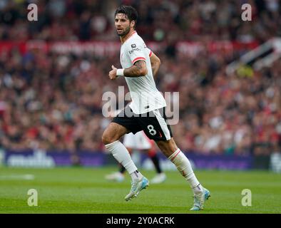 Manchester, Großbritannien. September 2024. Dominik Szoboszlai aus Liverpool während des Premier League-Spiels in Old Trafford, Manchester. Der Bildnachweis sollte lauten: Andrew Yates/Sportimage Credit: Sportimage Ltd/Alamy Live News Stockfoto