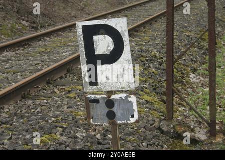 Verrottetes P-Zeichen Stockfoto