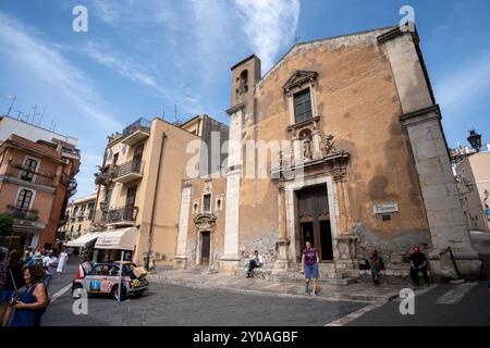 Taormina, Italien - 19. Juni 2024: Kirche der Heiligen Katharina von Alexandria. Stockfoto