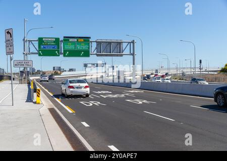 Sydney, Australien, 1. September 2024, offizieller Eröffnungstag des Sydney Gateway Road Projekts am Flughafen Sydney. Quelle: Robert Wallace / Wallace Media Network / Alamy Live News Stockfoto