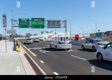 Sydney, Australien, 1. September 2024, offizieller Eröffnungstag des Sydney Gateway Road Projekts am Flughafen Sydney. Quelle: Robert Wallace / Wallace Media Network / Alamy Live News Stockfoto