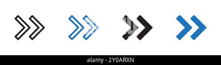 Pfeilsymbol Linearvektorgrafik Zeichen oder Symbolsatz für Web-App-ui Stock Vektor