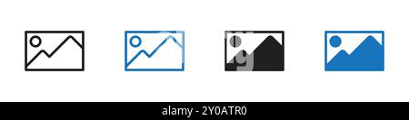 Bildsymbol Linearvektorgrafik oder Symbolsatz für Web-App-ui Stock Vektor