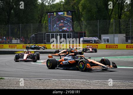 Autodromo Nazionale Monza, Monza, Italien. September 2024. Formel 1 Grand Prix von Italien 2024; Renntag; Oscar Piastri McClaren Credit: Action Plus Sports/Alamy Live News Stockfoto