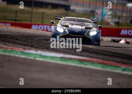 27 JAMES Ian (usa), MANCINELLI Daniel (ita), RIBERAS Alex (Spa), Heart of Racing Team, Aston Martin Vantage GT3 #27, Aktion während des Lone Star Star Le Mans 2024, 6. Runde der FIA Langstrecken-Weltmeisterschaft 2024, vom 30. August bis 1. September 2024 auf dem Circuit of the Americas in Austin, Texas, USA - Foto Joao Filipe/DPPI Credit: DPPI Media/Alamy Live News Stockfoto