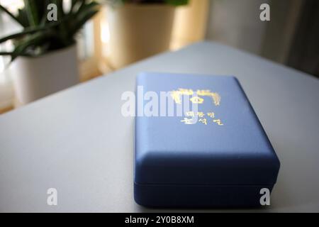 Seoul Metropolitan City, Provinz Gyeonggi, Republik Korea - 2. September 2024: President's Gift, Präsident Yoon Seokyeol der Republik Korea Stockfoto