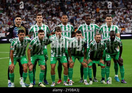 Madrid, Spanien. September 2024. Madrid, Königreich Spanien; 01.09.2024.- Real Madrid besiegt Real Betis am 4. Spieltag der spanischen Fußballliga. Mit Toren von Kylian Mbpaeé besiegten seine ersten beiden im Santiago Bernabéu Stadion (67 und 75) Betis. Vermerk: Juan Carlos Rojas/dpa/Alamy Live News Stockfoto