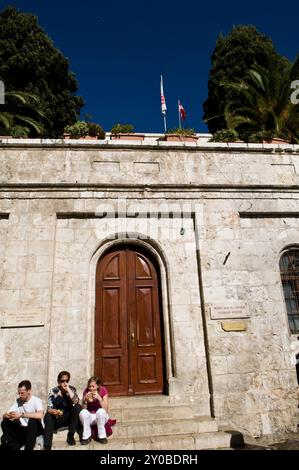 Das österreichische Hospiz in der Via Dolorosa Straße in der Altstadt von Jerusalem. Stockfoto