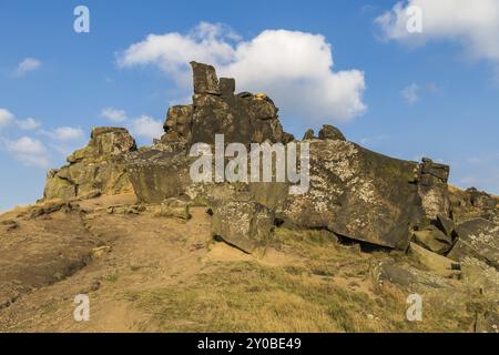 Wainstones, in der Nähe von Clay Bank und Stokesley, North York Moors, North Yorkshire, Großbritannien Stockfoto