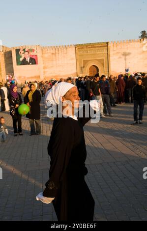Straßenkünstler in Meknès, Marokko. Stockfoto