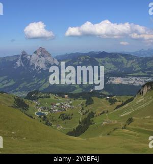 Village und Ferienort Stoos, Kanton Schwyz, Schweiz, Europa Stockfoto