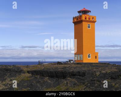 Skalasnagi Leuchtturm auf der Halbinsel Snaefellsnes in Island Stockfoto