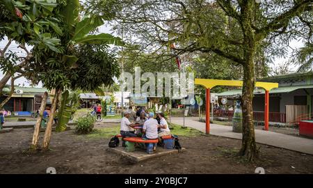 Tortuguero Village, Dorf im Tortuguero Nationalpark, Provinz Limon, Costa Rica, Mittelamerika Stockfoto