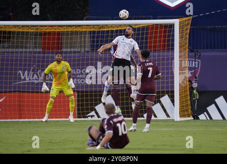 Frisco, Texas, USA. 31. August 2024. Dallas Stürmer Sebastian Lletget #) kontrolliert den Ball während des MLS-Spiels zwischen dem FC Dallas und Colorado Rapids im Toyota Stadium. Endstand FC Dallas 2: 3 Colorado Rapids. (Kreditbild: © Javier Vicencio/eyepix via ZUMA Press Wire) NUR REDAKTIONELLE VERWENDUNG! Nicht für kommerzielle ZWECKE! Stockfoto