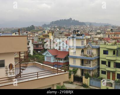 Bunte Häuser in Kathmandu, Nepal, Asien Stockfoto