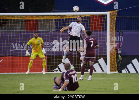 Frisco, Usa. 31. August 2024. Dallas Stürmer Sebastian Lletget #) kontrolliert den Ball während des MLS-Spiels zwischen dem FC Dallas und Colorado Rapids im Toyota Stadium. Endstand FC Dallas 2: 3 Colorado Rapids. Am 31. August 2024 in Frisco, Texas. (Foto: Javier Vicencio/Eyepix Group) Credit: Eyepix Group/Alamy Live News Stockfoto