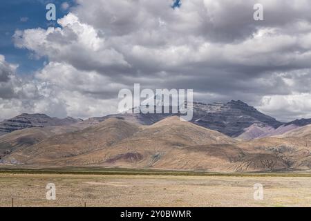 Der Mount Kailash ist ein 6.638 m hoher Gipfel in der Kailash Range, die Teil der Transhimalaya in der Autonomen Region Tibet in China ist. Stockfoto