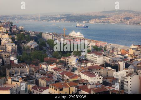 Skyline von Istanbul bei Sonnenuntergang, Türkei, Asien Stockfoto