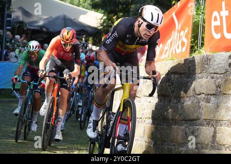 Geraardsbergen, Belgique. September 2024. DE LIE Arnaud von Lotto Dstny während der Renewi Tour 2024, Stage 5, Menen - Geraardsbergen am 1. September 2024 in Geraardsbergen, Belgien - Foto Laurent Lairys/DPPI Credit: DPPI Media/Alamy Live News Stockfoto