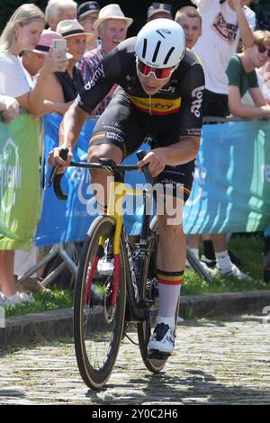 Geraardsbergen, Belgique. September 2024. DE LIE Arnaud von Lotto Dstny während der Renewi Tour 2024, Stage 5, Menen - Geraardsbergen am 1. September 2024 in Geraardsbergen, Belgien - Foto Laurent Lairys/DPPI Credit: DPPI Media/Alamy Live News Stockfoto