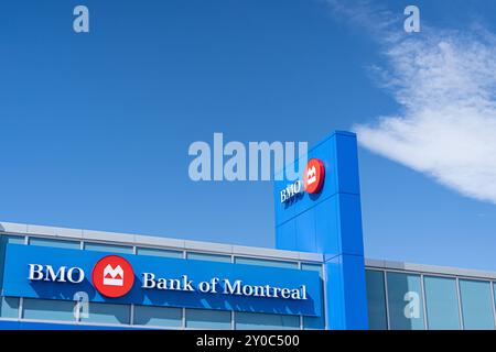 1. September 2024: Calgary Alberta Canada – Bank of Montreal Branch Stockfoto