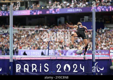 Saint Denis, Frankreich. September 2024. Illustration während des Hochsprungs im State de France am 1. September 2024 für die Paralympischen Spiele von Paris 2024. Foto: Tomas Stevens/ABACAPRESS. COM Credit: Abaca Press/Alamy Live News Stockfoto